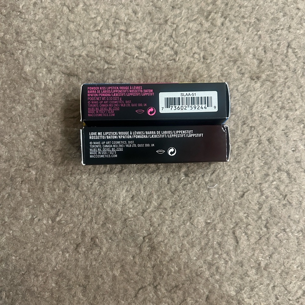MAC Cosmetics Love Me Lipstick 410 La Femme and Powder Kiss - Picture 2 of 4